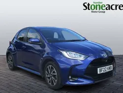 Blue Used 2022 Toyota Yaris Hybrid Design Hatchback | £15,000 (Good price)