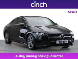 Black Used 2021 Mercedes CLA250 AMG line Sedan | £23,139 (Fair price)