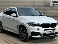 White Used 2019 BMW X6 M Sport SUV | £27,536 (Fair price)
