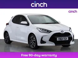 White Used 2021 Toyota Yaris Hybrid Design Hatchback | £14,499 (Good price)