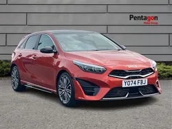 Premium paint orange fusion Used 2025 Kia Ceed GT GT-Line S Hatchback | £25,299