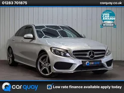 Silver Used 2014 Mercedes C220 AMG line Sedan | £10,995 (Fair price)