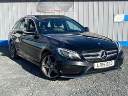 Black Used 2015 Mercedes C200 AMG Line Premium Estate | £9,288 (Fair price)
