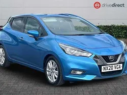 Solid china blue Used 2019 Nissan Micra Acenta Hatchback | £9,390 (Fair price)