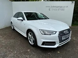 White Used 2018 Audi A4 S-Line Sedan | £12,990 (Fair price)