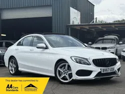 White Used 2017 Mercedes C220 AMG line Sedan | £10,990 (Fair price)