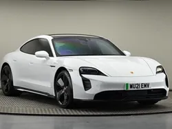 Carrara white metallic Used 2021 Porsche Taycan Performance Package Sedan | £42,000 (Good price)