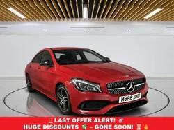 Red Used 2017 Mercedes CLA180 AMG line Sedan | £14,649 (Fair price)