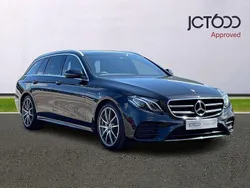 Black Used 2021 Mercedes E200 AMG line Estate | £24,000 (Good price)