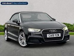 Black Used 2019 Audi A3 Cabriolet S-Line Cabriolet | £14,834 (Fair price)