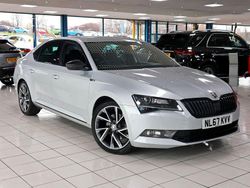 Brilliant silver Used 2017 Skoda Superb SportLine Hatchback | £15,489 (Fair price)