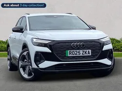 White New 2025 Audi Q4 e-tron Black Edition SUV | £40,086 (Expensive)