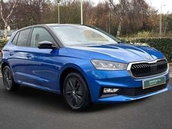Race blue metallic black body / magic pearl effect roof Used 2023 Skoda Fabia Colour Edition Hatchback | £14,900 (Fair price)