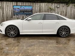 White Used 2016 Audi A6 S-Line Sedan | £11,950 (Fair price)