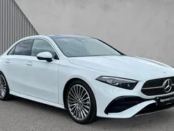 Moonstone white metallic Used 2024 Mercedes A200 AMG Line Premium Plus Sedan | £27,880 (Expensive)