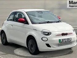 White Used 2022 Fiat 500e Red Hatchback | £13,962 (Fair price)