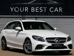 White Used 2019 Mercedes C200 AMG Line Premium Estate | £16,477 (Fair price)