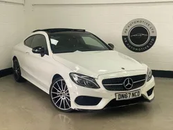 White Used 2017 Mercedes C200 AMG Line Premium Plus Coupe | £14,995 (A bit pricey)