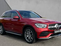 Designo hyacinth red metallic Used 2020 Mercedes GLC300 AMG Line Premium SUV | £31,618 (Fair price)