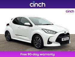 White Used 2021 Toyota Yaris Hybrid Design Hatchback | £16,199 (Fair price)