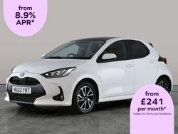 White Used 2022 Toyota Yaris Hybrid Design Hatchback | £16,234 (Fair price)