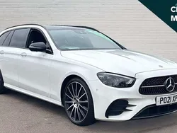 White Used 2021 Mercedes E220 AMG line Estate | £25,990 (A bit pricey)