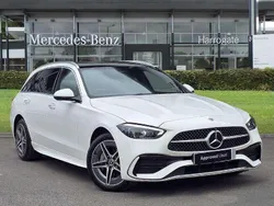 White Used 2024 Mercedes C300e AMG Line Premium Plus Estate | £41,000 (Fair price)