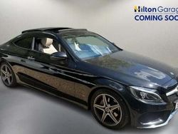 Black Used 2018 Mercedes C220 AMG line Coupe | £16,995 (A bit pricey)