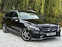 Black Used 2017 Mercedes C250 AMG line Estate | £7,495