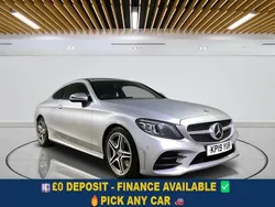 Silver Used 2019 Mercedes C300 AMG line Coupe | £18,449 (Fair price)