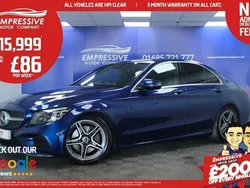 Blue Used 2019 Mercedes C300 AMG line Sedan | £15,999 (Fair price)