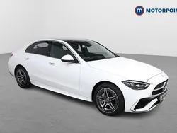 White Used 2023 Mercedes C300e AMG Line Premium Plus Sedan | £32,999 (Fair price)
