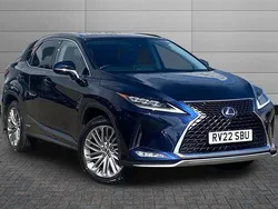 Deep blue Used 2022 Lexus RX450h SUV | £38,495 (A bit pricey)