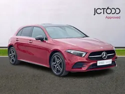 Red Used 2022 Mercedes A250 AMG Line Premium Plus Hatchback | £18,761 (Fair price)
