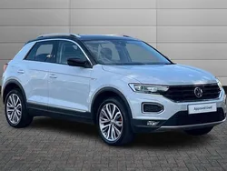 White silver with black roof Used 2019 VW T-Roc SEL SUV | £16,690 (A bit pricey)