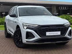 White Used 2023 Audi Q8 e-tron Black Edition SUV | £44,980 (Expensive)
