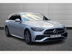 Silver Used 2022 Mercedes C220 AMG line Estate | £25,750