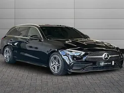 Obsidian black Used 2024 Mercedes C220 AMG line Estate | £31,795 (Good price)