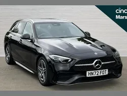 Black Used 2022 Mercedes C200 AMG line Estate | £26,839 (Good price)