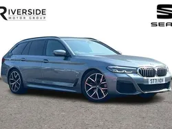 Bluestone metallic Used 2022 BMW 520 M Sport Estate | £30,490 (Fair price)