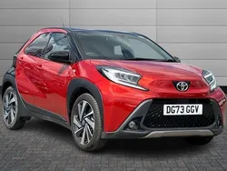 Chilli red with black Used 2023 Toyota Aygo Hatchback | £14,995 (Fair price)