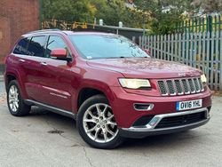 Red Used 2016 Jeep Grand Cherokee Summit SUV | £17,495 (A bit pricey)