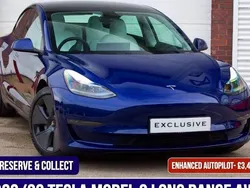 Blue Used 2023 Tesla Model 3 Long Range Sedan | £28,500 (Expensive)