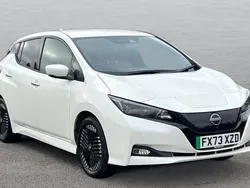 Pearl storm white Used 2023 Nissan Leaf Tekna Hatchback | £13,386 (Fair price)