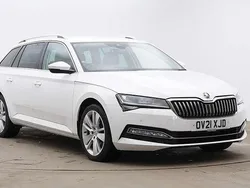 Candy white Used 2021 Skoda Superb SE L Estate | £20,294 (Fair price)