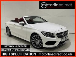 White Used 2018 Mercedes C300 AMG Line Premium Plus Cabriolet | £21,945 (Fair price)