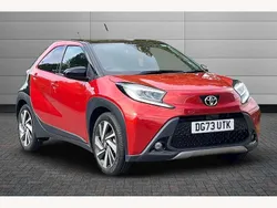 Chilli red with black Used 2023 Toyota Aygo Hatchback | £14,895 (A bit pricey)