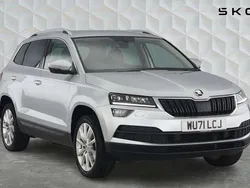 Brilliant silver metallic Used 2021 Skoda Karoq SE L SUV | £21,189 (Fair price)