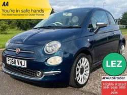 Blue Used 2018 Fiat 500 Collezione Hatchback | £7,195 (Fair price)
