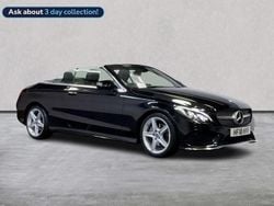 Black Used 2018 Mercedes C220 AMG line Cabriolet | £15,899 (Fair price)